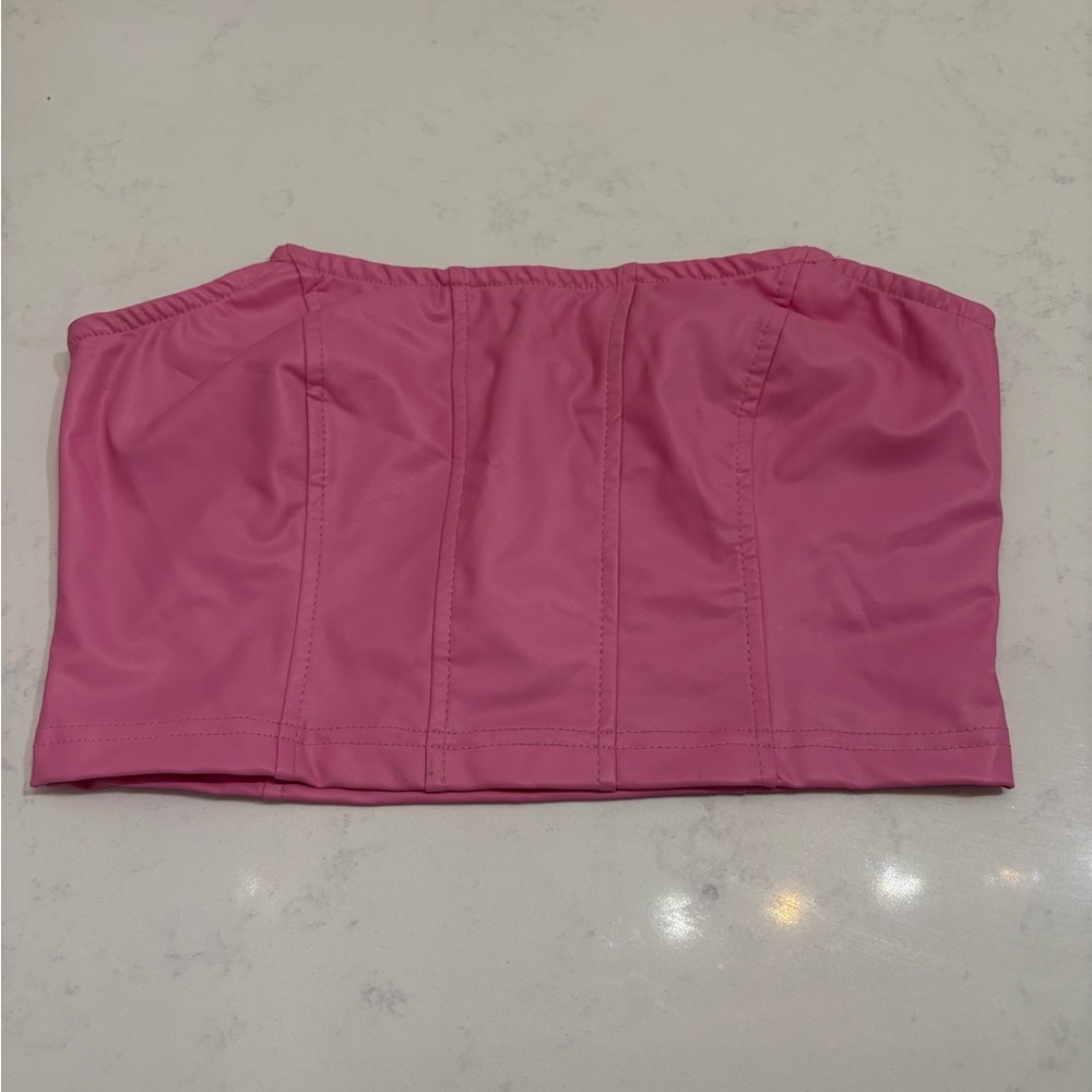 Pink Strapless Top